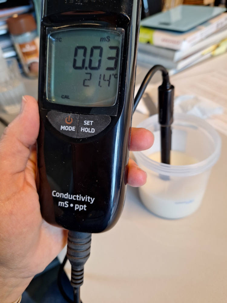 Suivi de la salinité au conductimètre